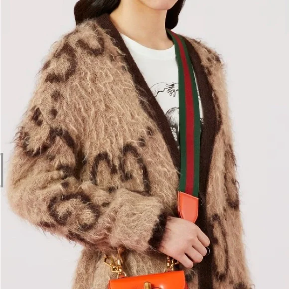 REVERSIBLE GG MOHAIR WOOL CARDIGAN - Picture 4 of 5